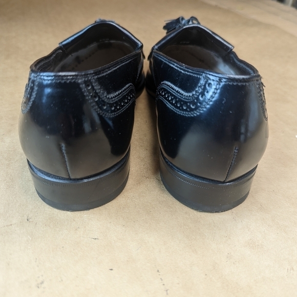 Florsheim men\'s Black Leather Brinson Wingtip Kilted Tassel Loafer Sz 9 D. New w main image 4